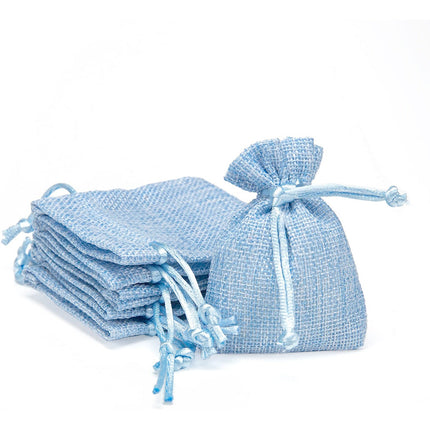 Sacchetti portaconfetti juta 12 PZ con cordoncino per regalo eventi