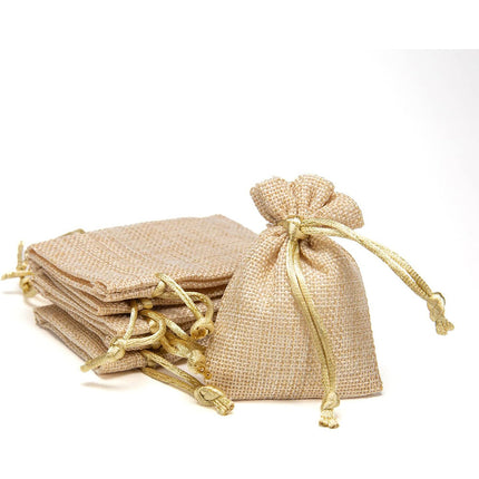 Sacchetti portaconfetti juta 12 PZ con cordoncino per regalo eventi