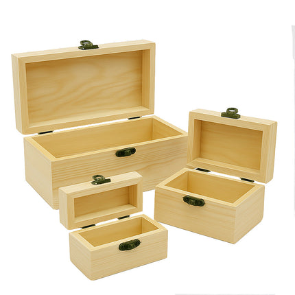 Set di 3 scatole in legno per decorazioni di decoupage e pittura enzoled
