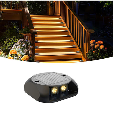 Faretto segnapasso con pannello solare 0.4 watt luce a led per sentieri luce calda 3000k IP54 - enzoled