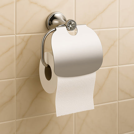 Set Bagno 6 pz acciaio Lucido punti luce cristalli acrilici enzoled