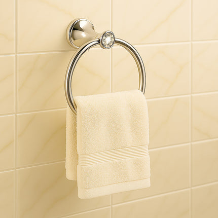 Set Bagno 6 pz acciaio Lucido punti luce cristalli acrilici enzoled