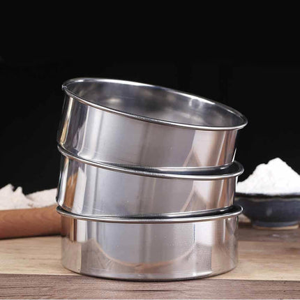 Set 3 setacci rotondi da cucina per farina zucchero cacao setaccio per pasticciere - enzoled