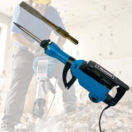 Trapano demolitore 2500 watt 1800 giri/min con 2 punte 16 “martello pneumatico elettrico in valigetta - enzoled