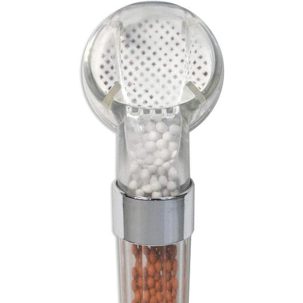 Soffione doccia universale da bagno con filtro depuratore a sassi, 3 filtri anticalcare, getto forte, doccetta ABS - enzoled