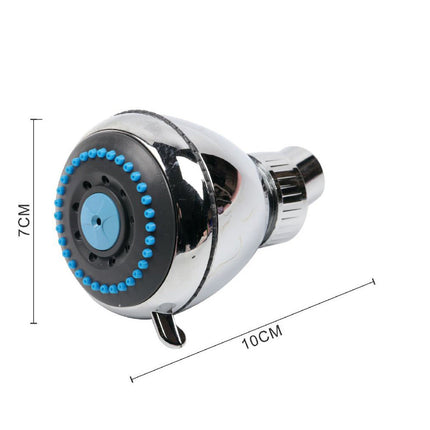 Soffione doccia multigetto rotondo diametro 7.5 cm con regolatore getto filtro anticalcare arredo bagno cromato - enzoled