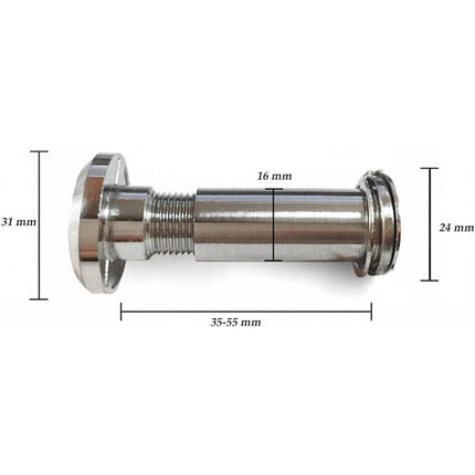 Spioncino di sicurezza grandangolare con coperchio  occhiello per porte da 35-55 mm - enzoled