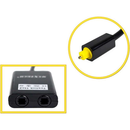 Splitter toslink fibra ottica M 2 ingressi F sdoppiatore audio