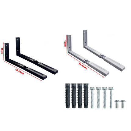 Coppia di staffe supporto forno a microonde estensibile da 36 a 46 cm