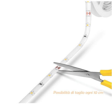 Striscia led con sensore di movimento a infrarossi 3 watt a batteria da 1 metro luce naturale 4000k strip adesiva - enzoled