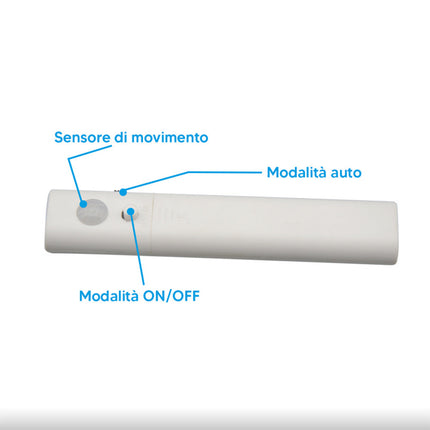 Striscia led con sensore di movimento a infrarossi 3 watt a batteria da 1 metro luce naturale 4000k strip adesiva - enzoled