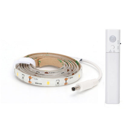 Striscia led con sensore di movimento a infrarossi 3 watt a batteria da 1 metro luce naturale 4000k strip adesiva - enzoled