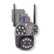 Telecamera di sicurezza WI-FI speed dome ptz zoom 10x 3 obbiettivi 8mpx videocamera HD audio bidirezionale con led IP66 - enzoled