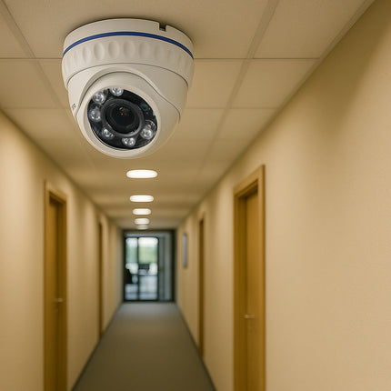 Telecamera dome AHD full hd 5 mpx lente varifocale 2,8-12 mm 6 led enzoled