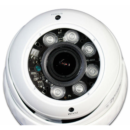 Telecamera dome AHD full hd 5 mpx lente varifocale 2,8-12 mm 6 led enzoled