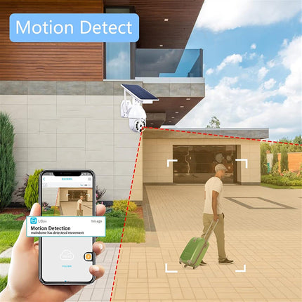 Telecamera di sorveglianza wi fi con pannello solare 4G 5 MPX motion detector enzoled