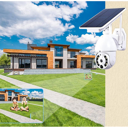 Telecamera di sorveglianza wi fi con pannello solare 4G 5 MPX motion detector enzoled