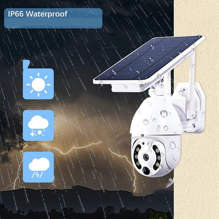 Telecamera di sorveglianza wi fi con pannello solare 4G 5 MPX motion detector enzoled