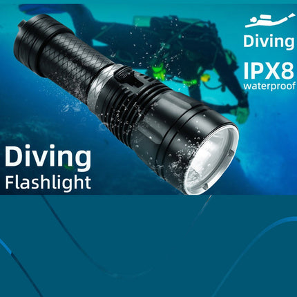 Torcia a led subacquea ad alta luminosità per immersioni 20MT IPX8