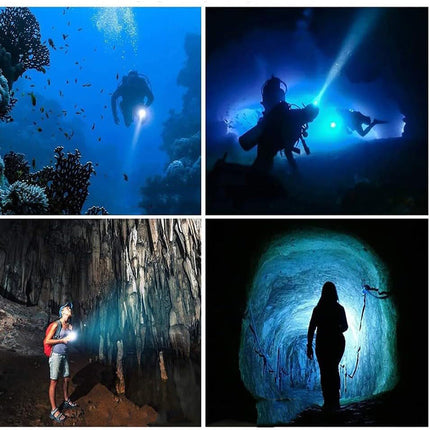 Torcia a led subacquea ad alta luminosità per immersioni 20MT IPX8