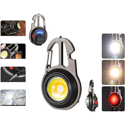 Torcia ricaricabile multiuso 6 modalità di illuminazione + cavalletto