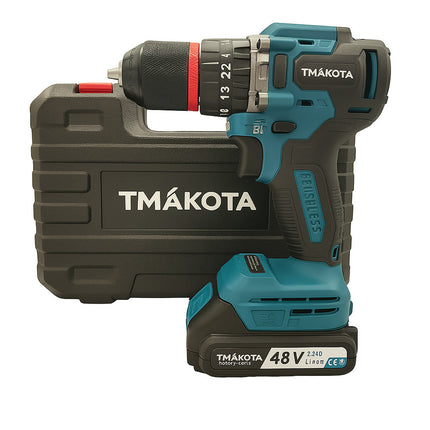 Trapano avvitatore 2 batterie 48V motore brushless con accessori enzoled
