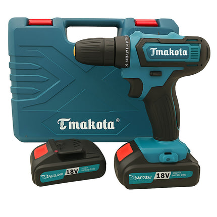 Trapano avvitatore 2 batterie 18V due velocità con accessori enzoled