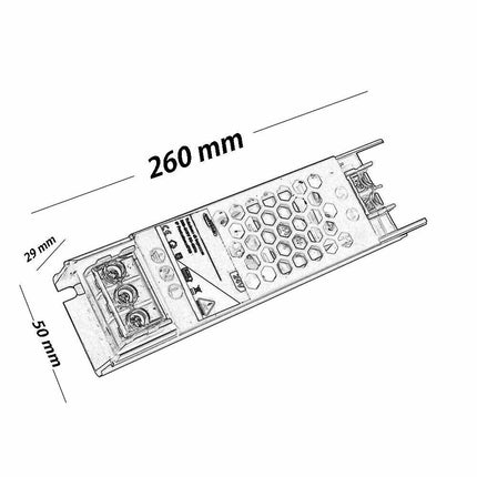 Alimentatore slim stabilizzato 12v 300 watt switch trasformatore 25 mha per videosorveglianza e led - enzoled