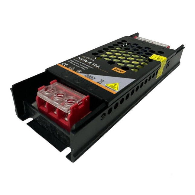 Alimentatore slim stabilizzato 24v 100 watt switch trasformatore 4.16 mha per videosorveglianza e led - enzoled