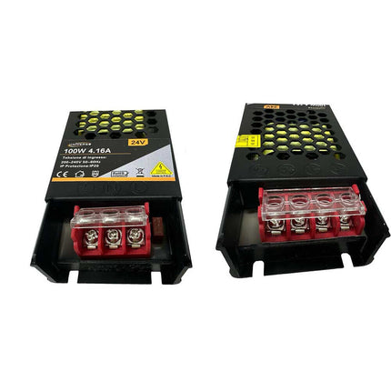 Alimentatore slim stabilizzato 24v 100 watt switch trasformatore 4.16 mha per videosorveglianza e led - enzoled