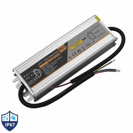 Alimentatore stabilizzato impermeabile in metallo DC24v 4,16A 100 watt IP67 trasformatore 220v per strip led telecamere - enzoled