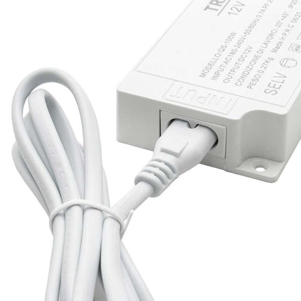 Alimentatore trasformatore slim da 230v a 12v 24 watt per strip led sensori luci 6 uscite 3 ingressi - enzoled