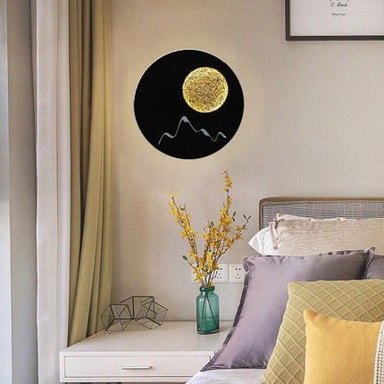 Lampada da parete led moderna applique retro illuminato tondo 16 watt tecnologia cct - enzoled
