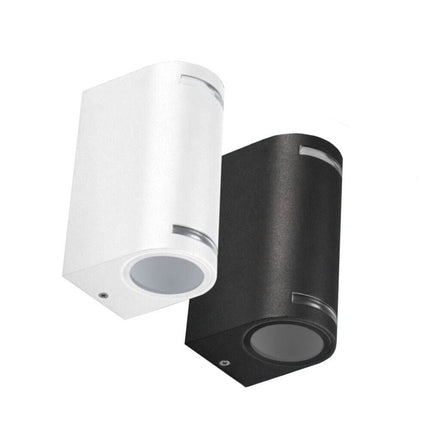 Applique da esterno per parete facciate giardino lampada da muro doppia emissione up & down illuminazione per balcone ingresso attacco GU10 IP54 - enzoled