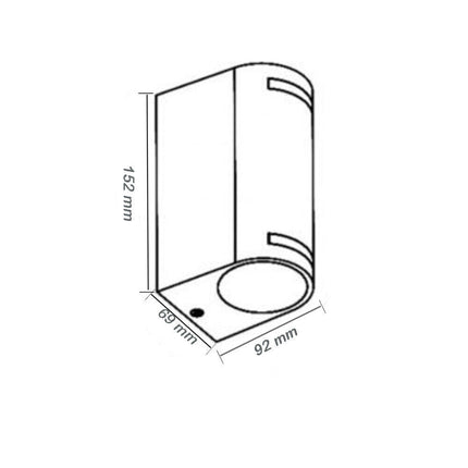 Applique da esterno per parete facciate giardino lampada da muro doppia emissione up & down illuminazione per balcone ingresso attacco GU10 IP54 - enzoled