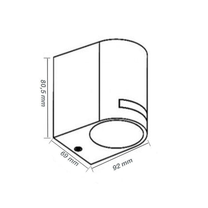 Applique da esterno per parete facciate giardino lampada da muro illuminazione per balcone ingresso attacco GU10 IP54 - enzoled