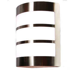 Applique da esterno in acciaio a fasce attacco E27 lampada da parete per balcone terrazzo facciata IP44 - enzoled