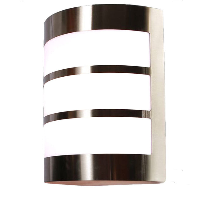 Applique da esterno in acciaio a fasce attacco E27 lampada da parete per balcone terrazzo facciata IP44 - enzoled