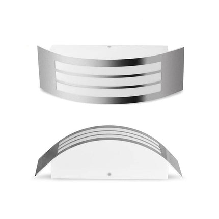 Applique da muro in acciaio curvo per esterno con attacco E27 lampada da parete per terrazzo balcone facciate IP44 - enzoled