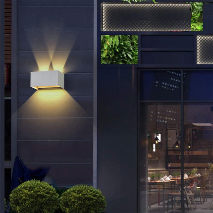 Applique a led 24 watt bianco da esterno da parete con doppia emissione di luce e doppio diffusore  angolo luminoso regolabile - enzoled