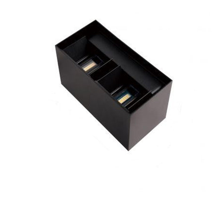 Applique a led 24 watt nero da esterno da parete con doppia emissione di luce e doppio diffusore  angolo luminoso regolabile - enzoled