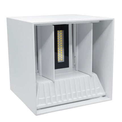 Applique da parete 52 led 22 watt per esterno impermeabile IP65 luce doppia emissione luminosa UP & DOWN luce fredda 6500k naturale 4000k calda 3000k - enzoled
