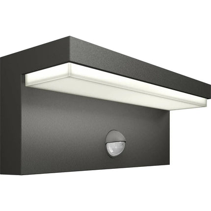 Applique per esterno da muro 10 watt con sensore PIR di movimento lampada da parete per giardino facciata terrazzo IP54 - enzoled