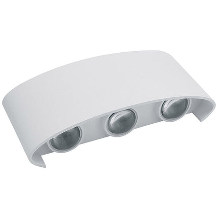 pplique doppia emissione di luce 6 led 16 watt UP & DOWN lampada da muro bianco per esterno casa terrazzo giardino IP65 - enzoled
