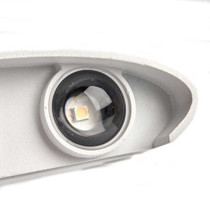pplique doppia emissione di luce 6 led 16 watt UP & DOWN lampada da muro bianco per esterno casa terrazzo giardino IP65 - enzoled