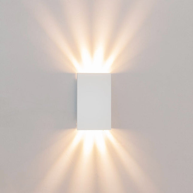 Applique a parete 10 watt da esterno doppio fascio di luce regolabile con effetti lampada da muro IP65 per facciate - enzoled