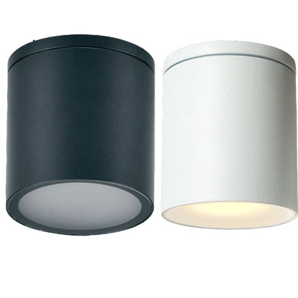Applique da soffitto a cilindro per esterno moderno lampada plafoniera con attacco GU10 per balcone terrazzo patio IP54 - enzoled