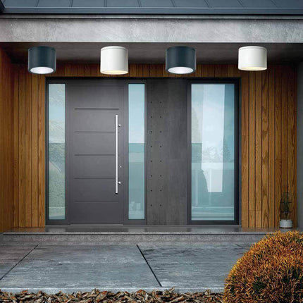 Applique da soffitto a cilindro per esterno moderno lampada plafoniera con attacco GU10 per balcone terrazzo patio IP54 - enzoled