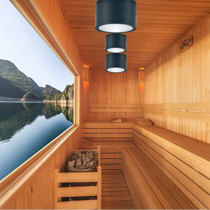 Applique da soffitto a cilindro per esterno moderno lampada plafoniera con attacco GU10 per balcone terrazzo patio IP54 - enzoled