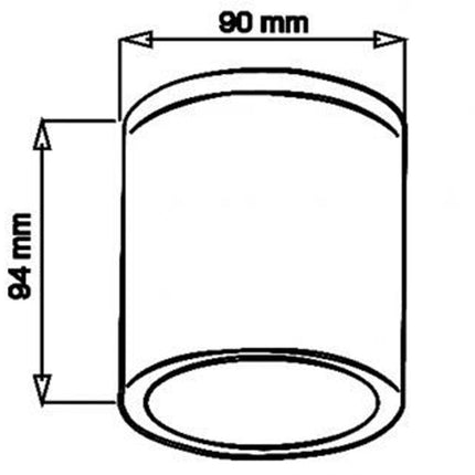 Applique da soffitto a cilindro per esterno moderno lampada plafoniera con attacco GU10 per balcone terrazzo patio IP54 - enzoled